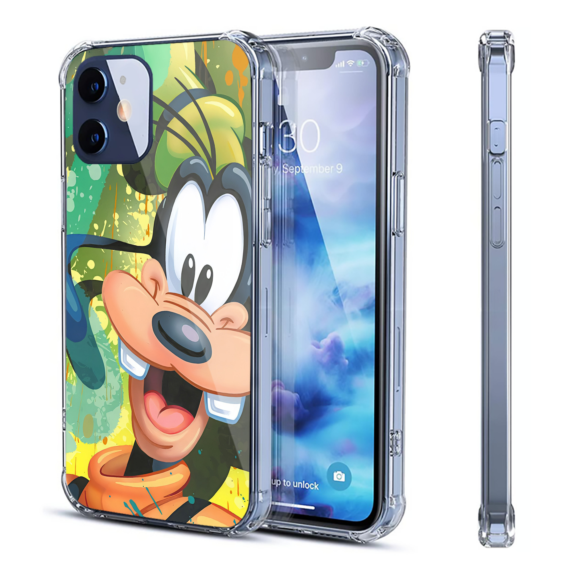 （画像用） ミッキーマウス Mickey Mouse 【iPhone 12シリーズ対応】透明スマホケース（クリアソフトケース）